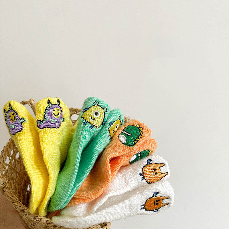 Cartoon Socks Combed Cotton Cute Girl Socks