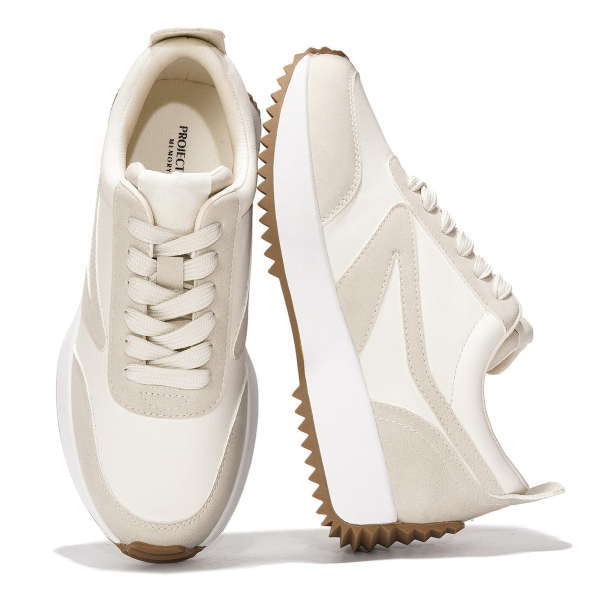 Project Cloud Womens Sneakers - Memory Foam Insole and Lightweight Spring Shoes - Non-Slip Lace Up Trendy Shoes - Fashion Sneakers for Women 2025