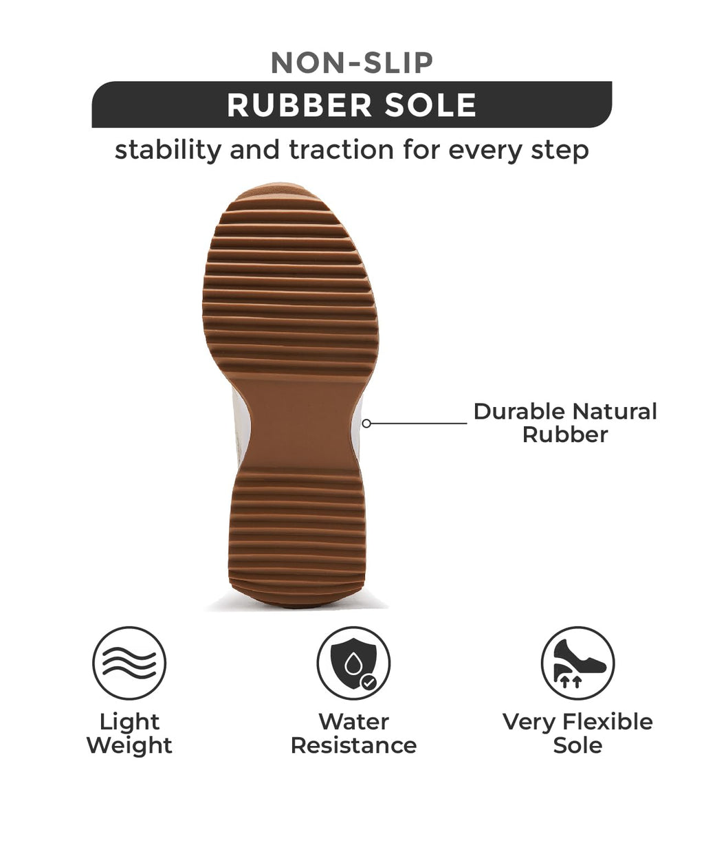 Project Cloud Womens Sneakers - Memory Foam Insole and Lightweight Spring Shoes - Non-Slip Lace Up Trendy Shoes - Fashion Sneakers for Women 2025